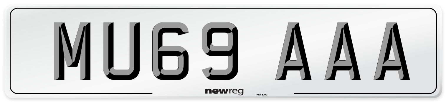 MU69 AAA Number Plate from New Reg